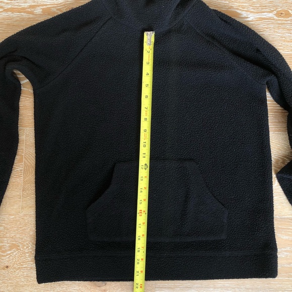 Michael Kors Black fleece pullover, with kangaroo pocket & gold hardware. Medium - Picture 4 of 11